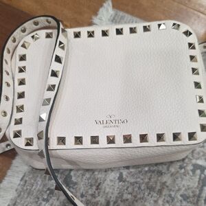 Valentino Garavani Cream Studded Crossbody Bag